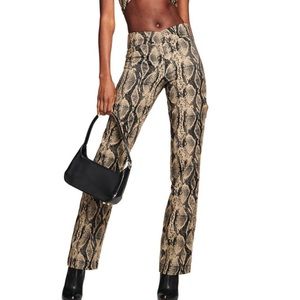 I.AM.GIA Capricorn Mid-Rise Straight Leg Snake Print Pants